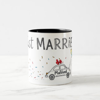 Just Married Celebration Design Tasse