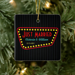 Just Married Christmas Ornament