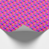 Just Married Colorful Rainbow Typografy Pattern Geschenkpapier (Ecke)