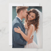 Just Married Copper Typografy Wedding Party Einladung (Rückseite)