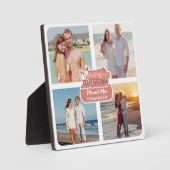 Just Married Couple Foto Collage Wedding Geschenk Fotoplatte (Vorderseite)