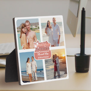 Just Married Couple Foto Collage Wedding Geschenk Fotoplatte