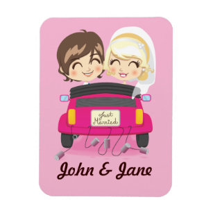 Just Married Couple Magnet