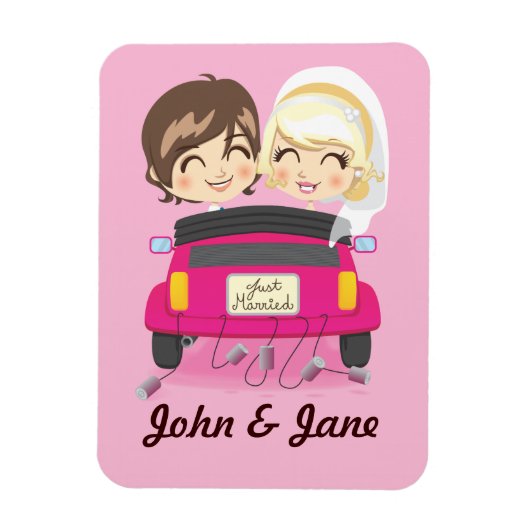 Just Married Couple Magnet (Vertikal)