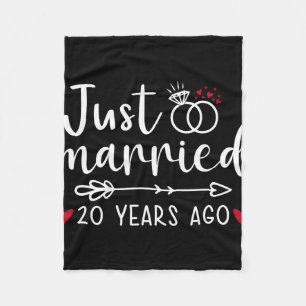 Just Married Couples Funny Husband Ehefrau 20. Ann Fleecedecke