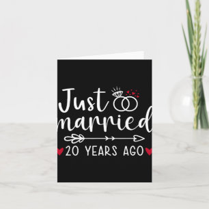 Just Married Couples Funny Husband Ehefrau 20. Ann Karte