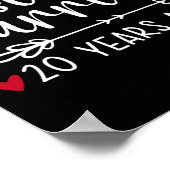 Just Married Couples Funny Husband Ehefrau 20. Ann Poster (Ecke)