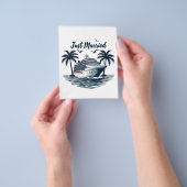 Just Married Cruising Summer Wedding Husband Ehefr Flyer (Gruppe)