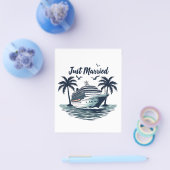 Just Married Cruising Summer Wedding Husband Ehefr Flyer (Einzeln)