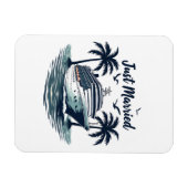 Just Married Cruising Summer Wedding Husband Ehefr Magnet (Horizontal)