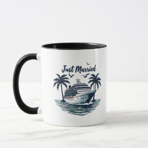 Just Married Cruising Summer Wedding Husband Ehefr Tasse