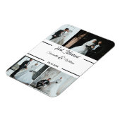 Just Married Custom 4 Foto Hochzeit Magnet (Linke Seite)