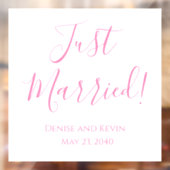 Just Married Custom Wedding Window Klammern Flitte Fensteraufkleber (Blatt 2)