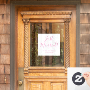 Just Married Custom Wedding Window Klammern Flitte Fensteraufkleber