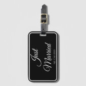 Just Married Custom Wedeymoon Geschenk - Gepäckanhänger (Vorderseite Vertikal)