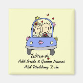 Just Married Customizable Magnet (Vorne)