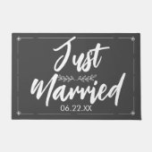 Just Married Date Hochzeitsgeschenk Niedlich Fußmatte (Vorderseite)