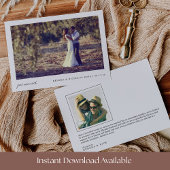 Just Married | Doppelseitiges Foto Ankündigung