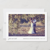 Just Married | Doppelseitiges Foto Ankündigung (Vorderseite)