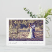 Just Married | Doppelseitiges Foto Ankündigung (Stehend Vorderseite)