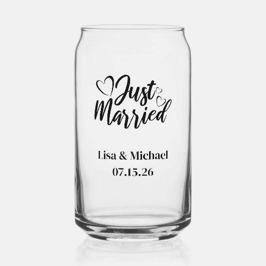 Just Married Dosenglas (Vorderseite)
