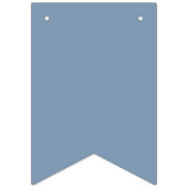 Just Married Dusty Blue Neuverkündung Wimpelkette (Zweite Fahne)