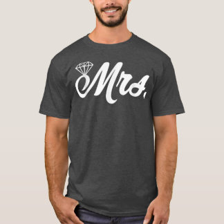 Just Married Ehefrau Bride Verlobung Flitterwochen T-Shirt