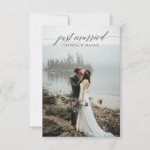 Just Married Einladung Eloped Ankündigung (Vorderseite)