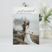 Just Married Einladung Eloped Ankündigung (Stehend Vorderseite)
