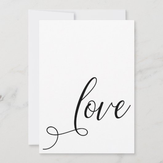 Just Married Elegant Calligraphy Empfang-Only Einladung (Rückseite)