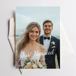 Just Married Elegant Wedding Foto Ankündigung