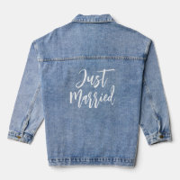 Just Married Elegant White Script Typografie