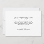 Just Married Elegante Script Foto Elopement Ankündigung (Rückseite)