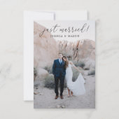 Just Married Eloped Ankündigung Einladung (Vorderseite)