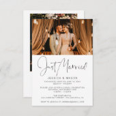 Just Married Eloped Einladung Hochzeit Ankündigung (Vorne/Hinten)