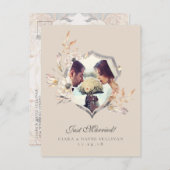 Just Married Elopement Ankündigung Foto Postkarte (Vorne/Hinten)