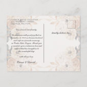 Just Married Elopement Ankündigung Foto Postkarte (Rückseite)