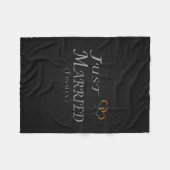 Just Married (Endlich) Lesben Pride Design Fleecedecke (Vorderseite (Horizontal))