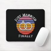 Just Married Endlich Verheiratete Funny Bride Groo Mousepad (Mit Mouse)