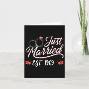 Just Married Est 1969 Husband Ehefrau 56. Wedding Karte