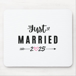 Just Married Est 2025 Flitterwochen Hochzeitspaare Mousepad