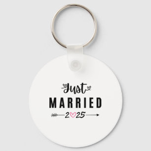 Just Married Est 2025 Flitterwochen Hochzeitspaare Schlüsselanhänger