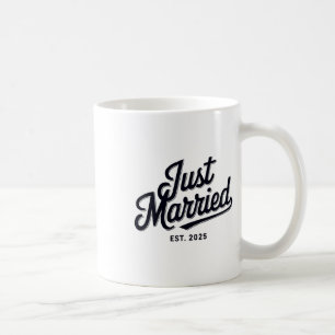 Just Married Est 2025 Hochzeit Ehefrau Mr. and Mrs Kaffeetasse