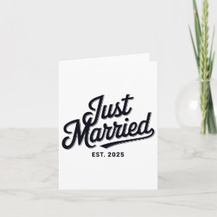 Just Married Est 2025 Hochzeit Ehefrau Mr. and Mrs Karte