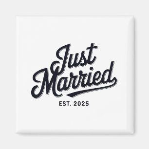 Just Married Est 2025 Hochzeit Ehefrau Mr. and Mrs Magnet