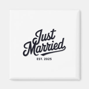 Just Married Est 2025 Hochzeit Ehefrau Mr. and Mrs Magnet