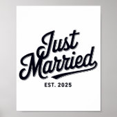 Just Married Est 2025 Hochzeit Ehefrau Mr. and Mrs Poster (Vorne)