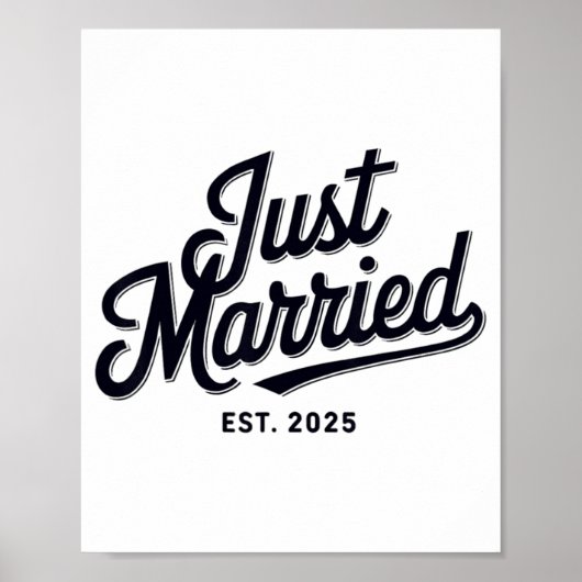 Just Married Est 2025 Hochzeit Ehefrau Mr. and Mrs Poster (Vorne)