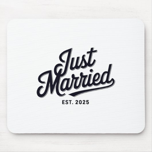 Just Married Est 2025 Wedding Ehefrau Mr &amp; Mrs Mousepad (Vorne)