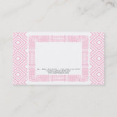 Just Married Ethnic Boho-chic Calling Card 1 Telefonnummerkarte (Rückseite)